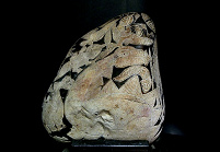 A wise man with a hatchet with a
                          dinosaur, and in the upper part are the suns
                          03