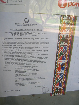 Artikel �ber den bevorstehenden
                            "Museumstag"