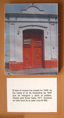 Der erste Ort des Regionalmuseums an der
                    Lima-Strasse 480 in Ica, Peru