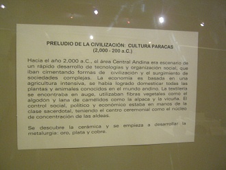 Text �ber die Paracas-Kultur auf Spanisch