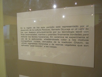 Text zur Paracas-Kultur auf Spanisch