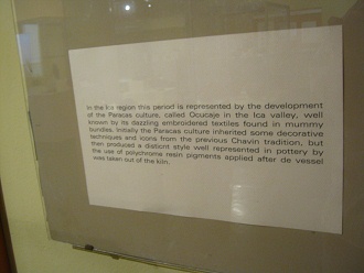Text zur Paracas-Kultur auf Englisch