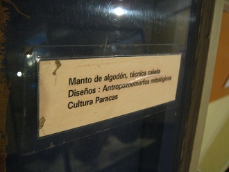 Text zum zweiten Stoff der Paracas-Kultur