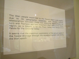 Text �ber die Wari-Kultur (Huari-Kultur) auf
                      Englisch