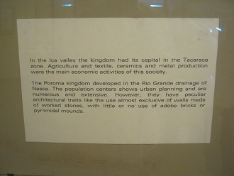 Text �ber die Regionen der Chincha-Kultur in
                      Englisch