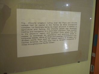 Texte �ber das religi�se Zentrum der
                      Chincha-Kultur in Englisch