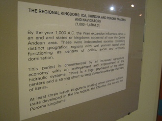 Text �ber die Keramik der Chincha-Kultur in
                      Englisch