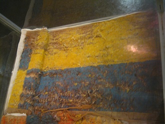 Stoff mit Federn der Chincha-Kultur,
                              Detail 02