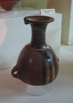 Ceramic jug of Inca culture
                                    with geometric designs 03