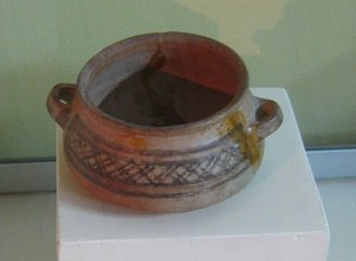 Big soup bowl with geometric designs