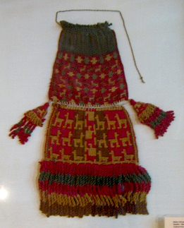 Woven bags of Inca culture,
                                    close-up