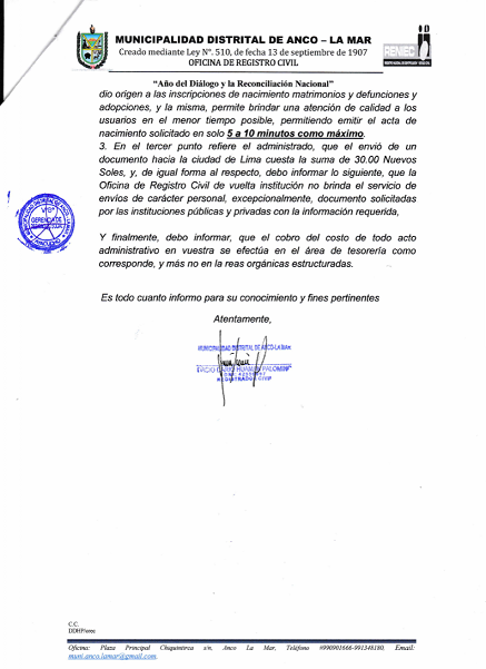 Escrito de Chikintirca (pdf) p�gina
                              2: no hay ning�n servicio de env�o de
                              documentos para personas privadas