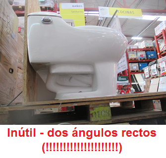 Taza inútil
en el MaestroCenter en San Miguel
con un tubo inútil con 2 ángulos
rectos Taza inútil en el MaestroCenter
en San Miguel con un tubo inútil con
2 ángulos rectos