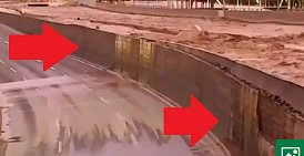 Lima, el r�o Rimac
                            casi inunda la nueva Panamericana