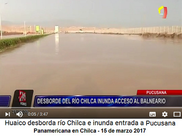 Chilca, la Panamericana
inundada por el río Chilca Chilca, la Panamericana inundada por el
río Chilca