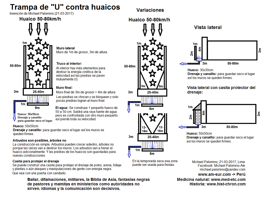 Trampa de U contra huaicos, plan de
                          Michael Palomino, 21-03-2017
