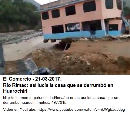 La casa en Huarochir� est� en la zona de dique
                  y el r�o toma la casa 03