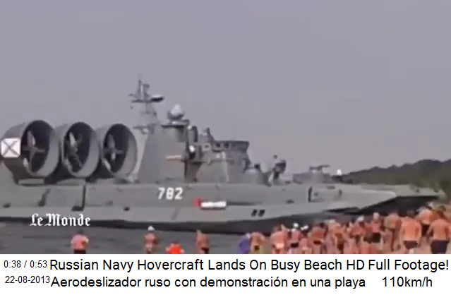 Aerodeslizador ruso militar de 2013, velocidad
                  m�xima 110km/h - foto 02