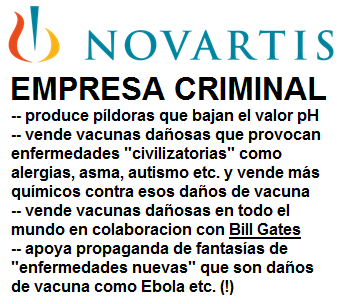 Escudo de la empresa criminal de Novartis en
                      la Suiza criminal