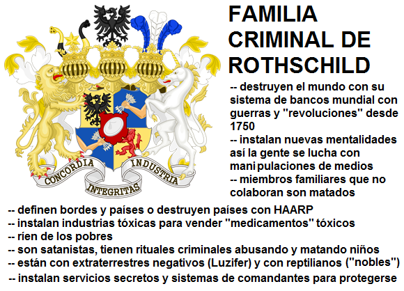 Escudo de la familia
criminal de Rothschild Escudo de la familia
criminal de Rothschild