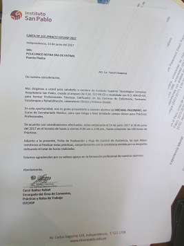 El aviso para la pr�ctica