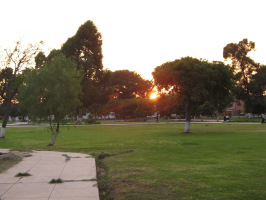 Jes�s Mar�a, parque "Campo de
                        Marte", puesta del sol 04