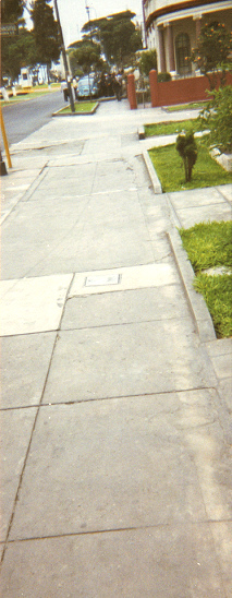 Avenida Cuba, Trottoirstruktur