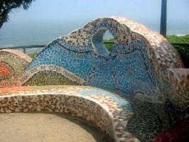 Miraflores, Park der Verliebten: Mosaik
                          mit Spruch 05