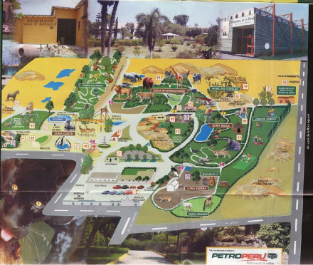 Mapa del jard�n zool�gico de Lima
                        "Parque de las Leyendas"