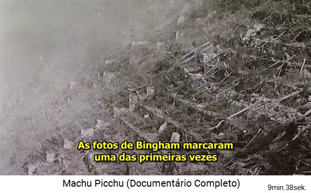 Bingham en Machu Picchu en 1912: cortaron los
                      �rboles en las terrazas de la zona agr�cola