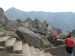 Machu Picchu: piedras gigantes en la
                    cantera