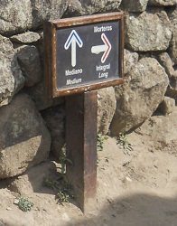 Placa indicador a morteros, primer plano