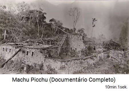 Bingham in Machu Picchu 1912: Bewachsene Zone mit den grossen Mauern und dem Spiegeltempel / Mrsertempel