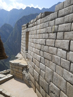 Machu Picchu: Die obere Mauer des Sonnentempels, Nahaufnahme 2 Machu Picchu: Die obere Mauer des Sonnentempels, Nahaufnahme 2