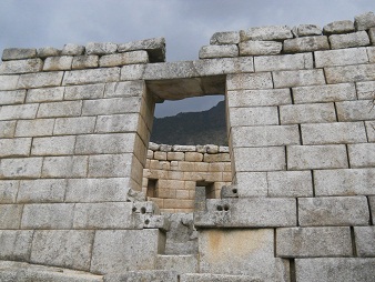 Machu Picchu, Sonnentempel, ein Fenster
