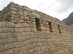Machu Picchu, die 3 Fenster der grossen Mauer, Nahaufnahme