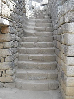 Machu Picchu, Adlergefngnis, Treppe