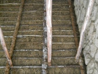 Machu Picchu, das H�uschen in der hohen
                    Landwirtschaftszone, die Dachkonstruktion 03