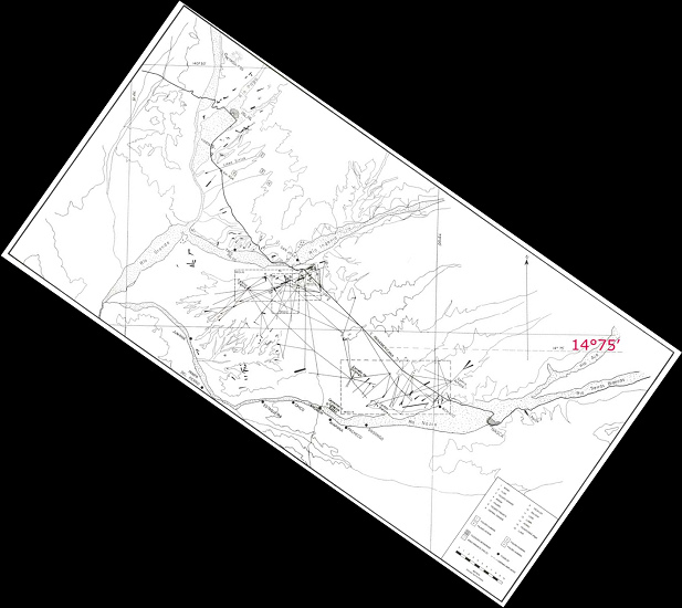 ... dann kommt die Karte so heraus, aber man sieht
                kein grosses Linienkreuz. Das Linienkreuz wird zum
                Ratespiel...