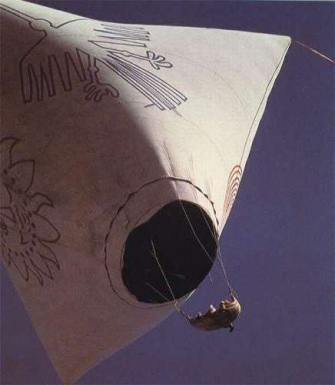Der Heissluftballon "Condor
                I" am 28.11.1975