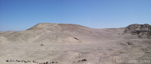 The sealed ruins of today look like
                a landscape of hills...