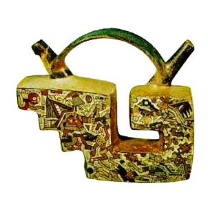 Das Treppenmuster
                        kommt auch als Gef�ss in der Nasca-Keramik vor