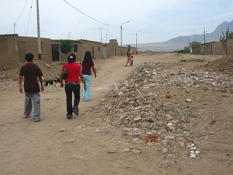 Camino en el barrio "Parque
                          Industrial"