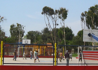 Parque San Est�ban, cancha estadio 01,
                          primer plano
