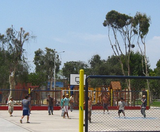 Parque San Est�ban, cancha estadio 02,
                          primer plano