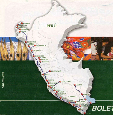 Busfirma Orme�o, Flugblatt, Karte mit
                        Streckennetz