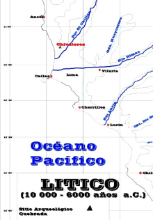 Mapa con la posici�n del yacimiento
                            Chivateros en la regi�n de Lima / Callao al
                            r�o Chill�n