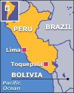 Mapa del Per con la
                      posicin de Toquepala