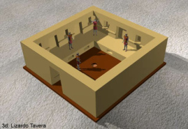 Kotosh: Templo de las Manos Cruzadas,
                          simulaci�n