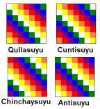 Las 4 banderas
              del Imperio Incaico partido